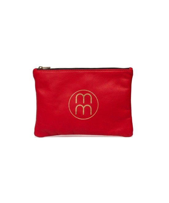 Estuche de piel y logo