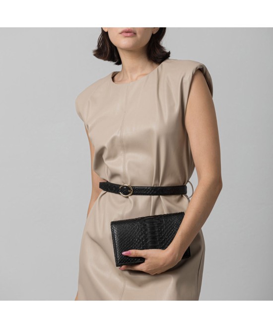 black python clutch 