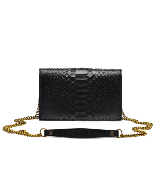black python clutch 