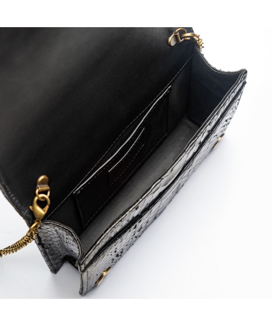 black python clutch 