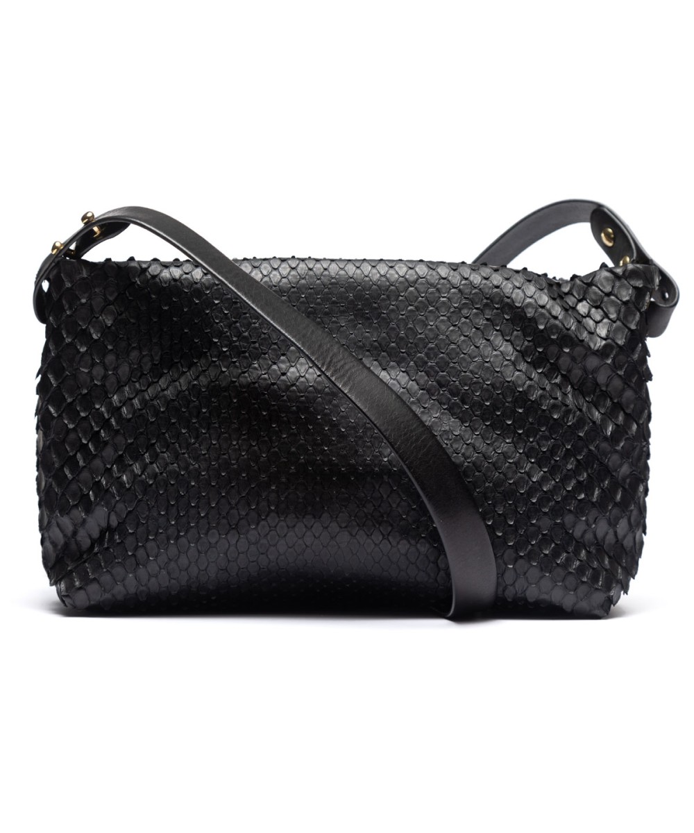 crossbody bag black python
