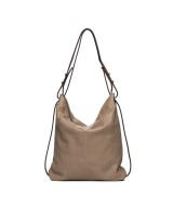 Bolso mochila color nude