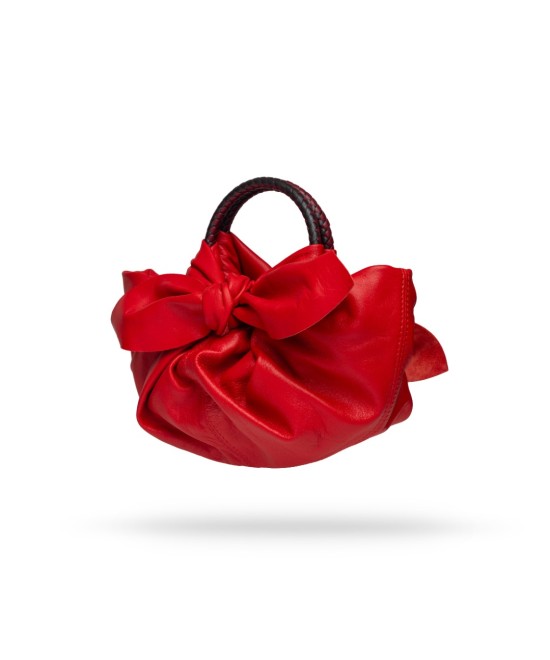 Bolso de piel de fiesta color rojo