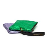 Leather bag made up of 2 individual flat wallets.