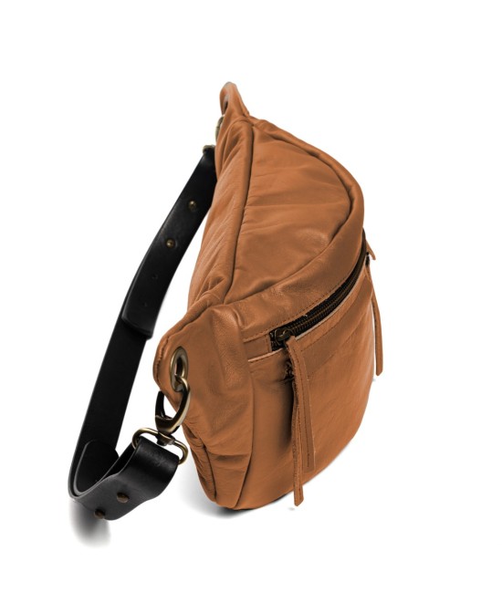 Large backpack type bum bag to cross on the back. Unisex