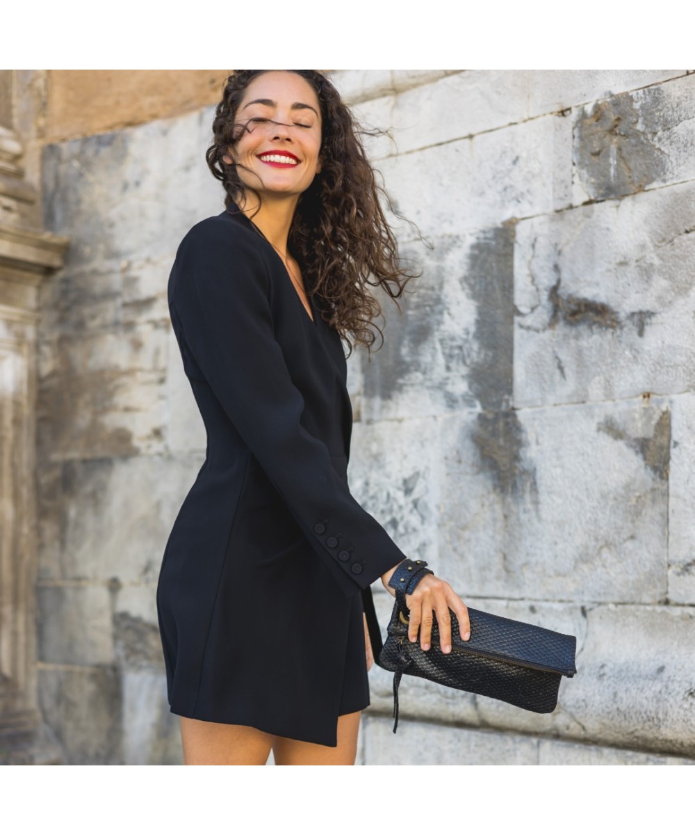 cartera de mano negro