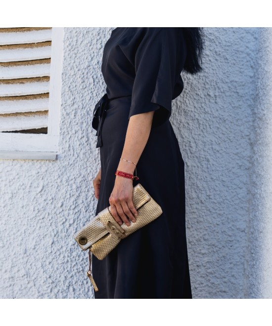 gold handbag