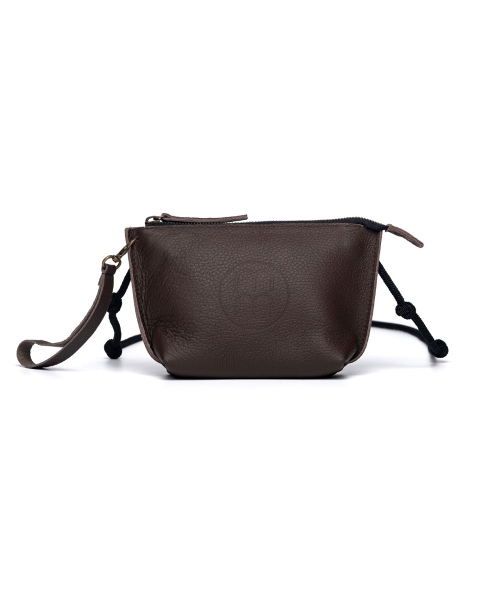 Small brown leather bag