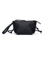 Small black leather bag