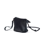 Small black leather bag