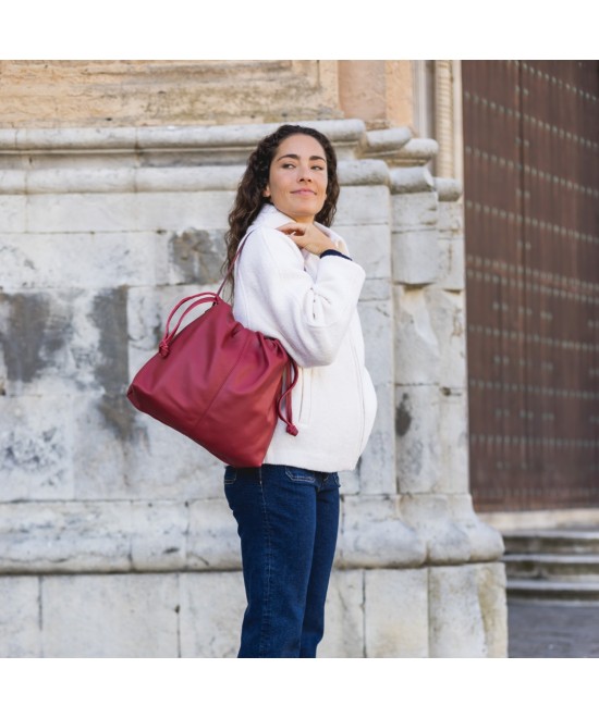 Bag with handles and strap for hanging