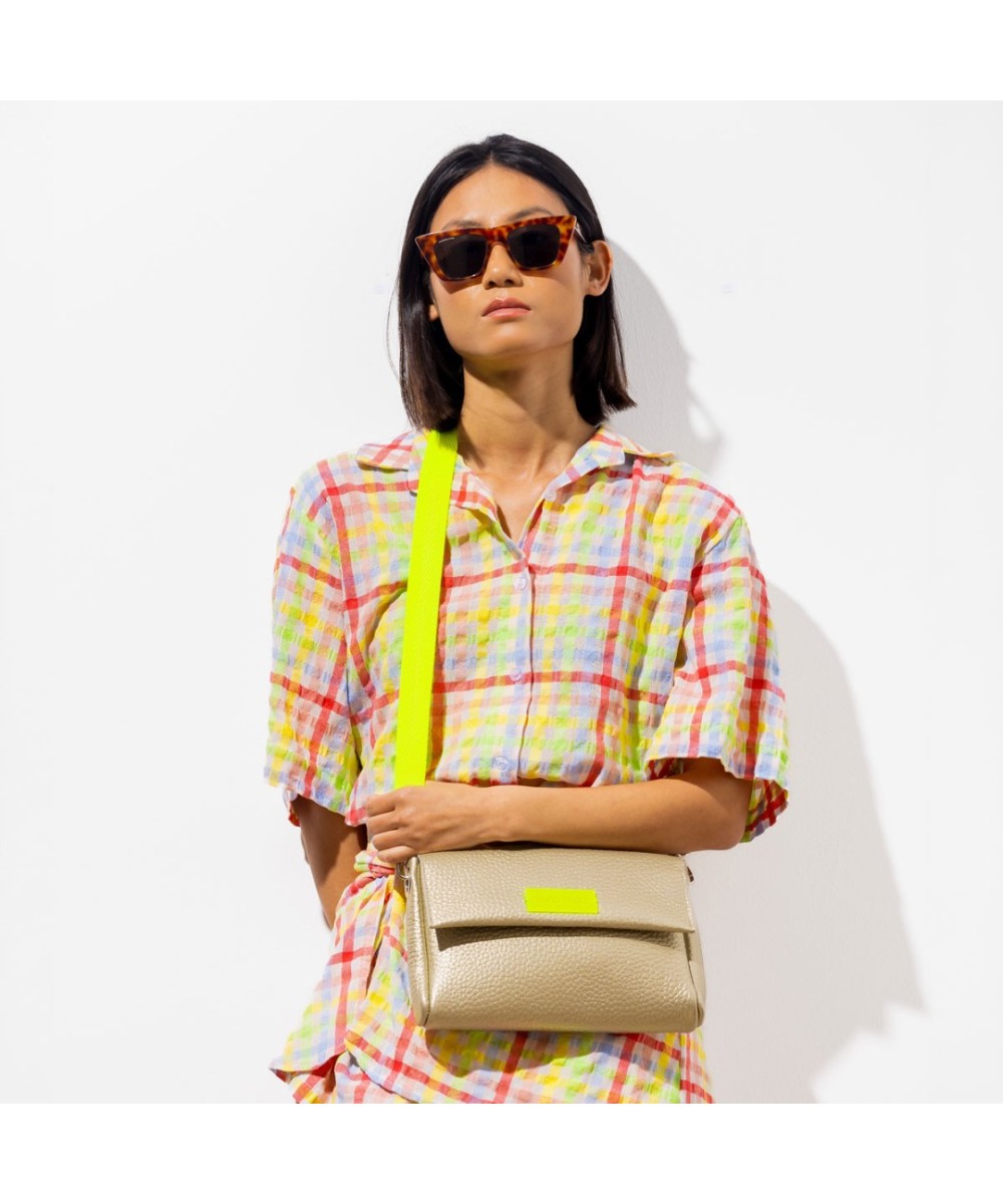Golden crossbody bag