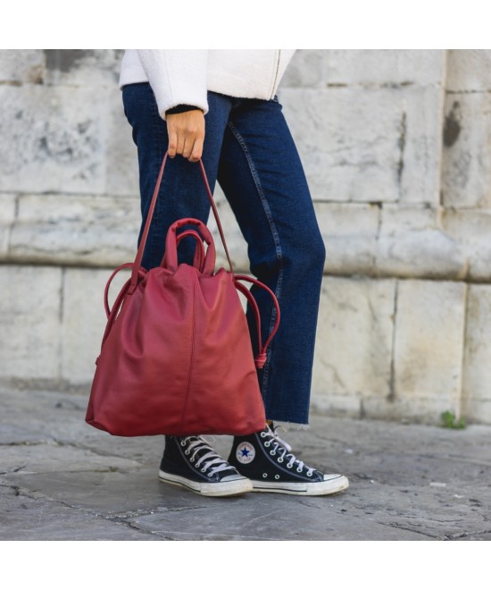 Bag with handles and strap for hanging