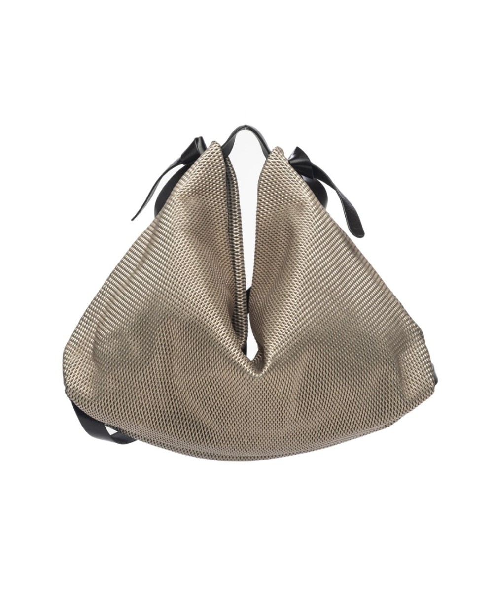 Leather backpack bag with a glossy finish.