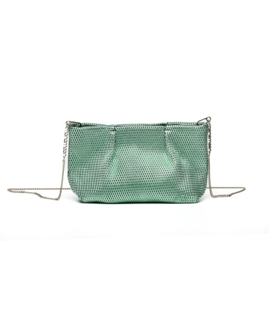 Bolso de fiesta metalizado verde menta