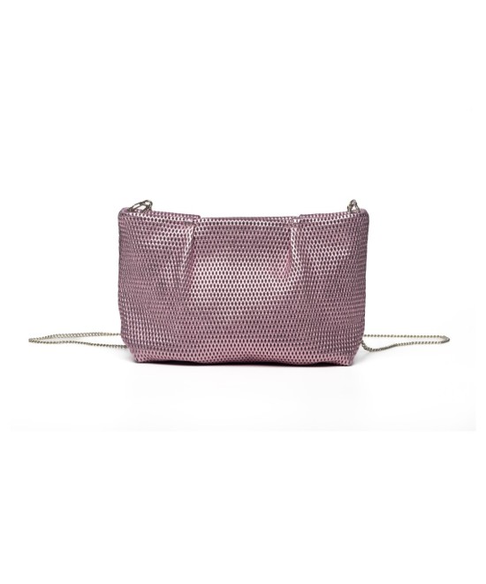 Bolso de ceremonia metalizado rosa