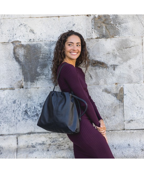 Bag with handles and strap for hanging