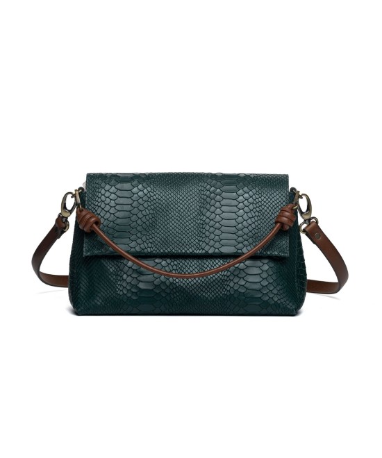 Bolso con solapa para colgar al hombro en color verde