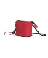Bolso pequeño de piel color frambuesa