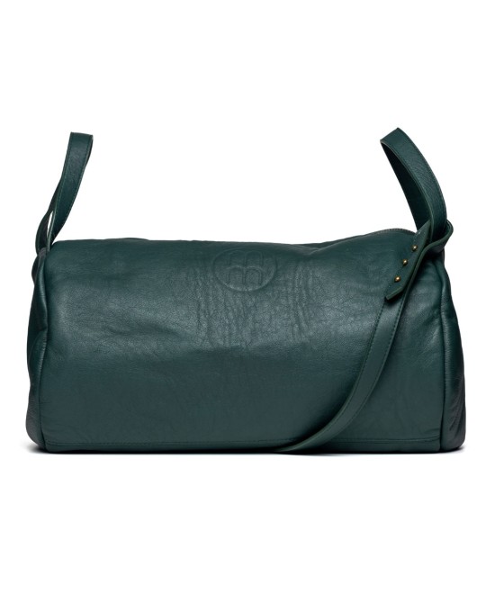 Bolso bandolera unisex de piel con asas  y correa  para cruzar en bandolera. 