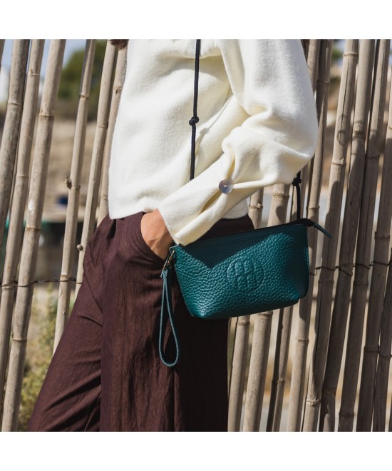 Bolso pequeño de piel color verde