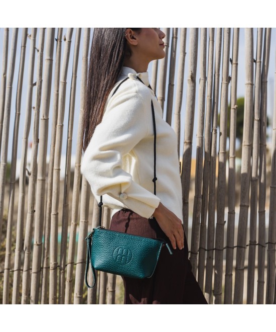 Bolso pequeño de piel color verde