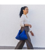 Practical and light leather bag with leather strap