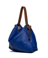 Practical and light leather bag with leather strap