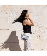 Bolso de fiesta metalizado plata