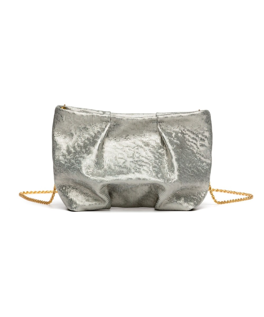 Bolso de fiesta metalizado plata