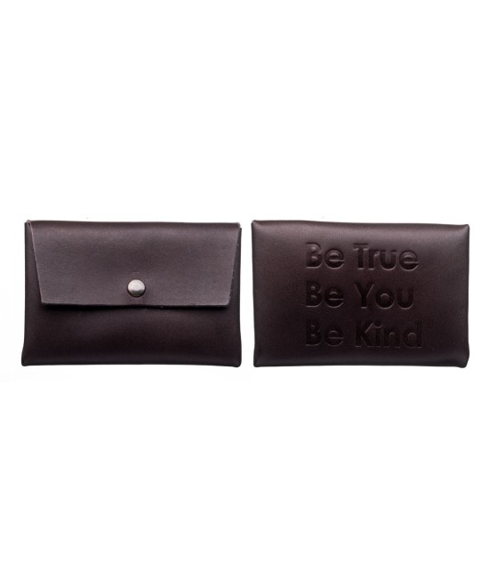 Unisex leather purse with 2 departments.