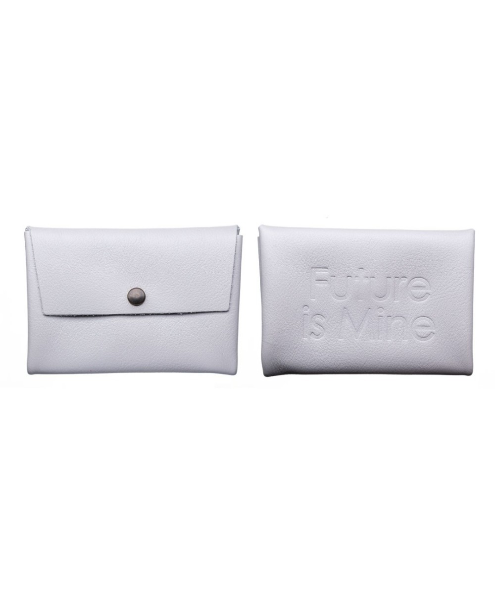 Unisex leather purse with 2 departments.