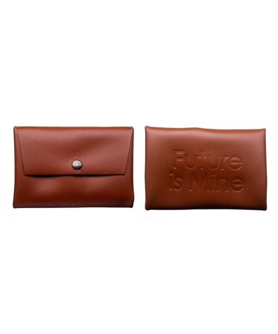 Unisex leather purse with 2 departments.