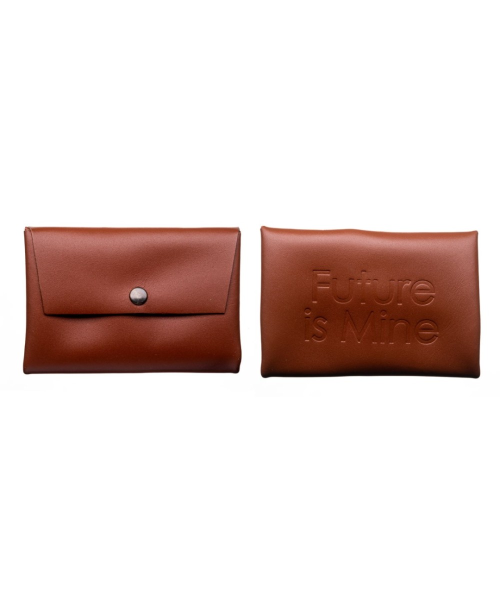 Unisex leather purse with 2 departments.