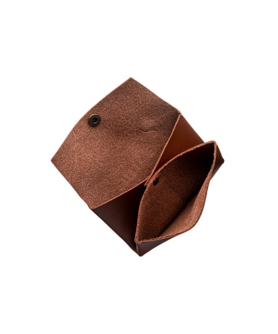 Monedero de piel unisex con 2 departamentos.
