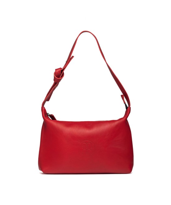 red leather bag with adjustable strap