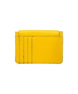 Monedero tarjetero amarillo. Fabricado de forma artesanal en España.