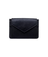 Black  leather purse. Handmade in Spain.