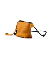 Small leather mustard bag