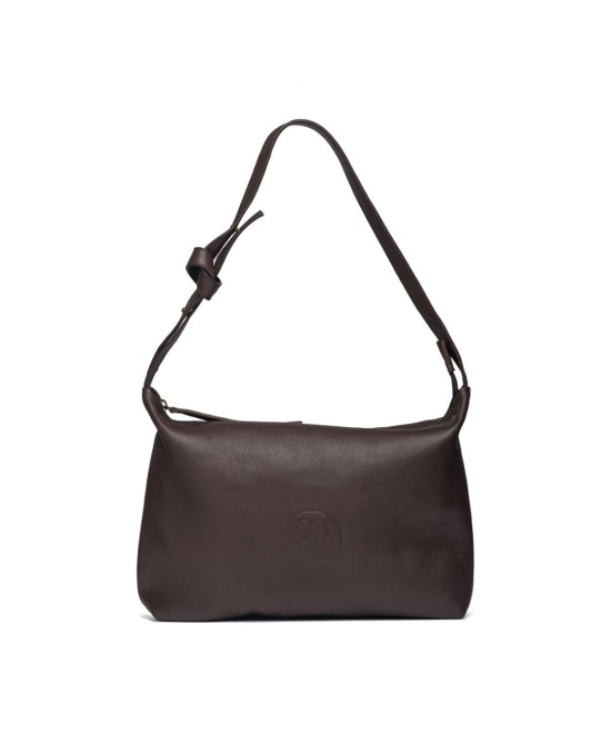 bolso de piel marrón chocolate