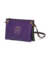 Leather bag made up of 2 interchangeable individual flat wallets.