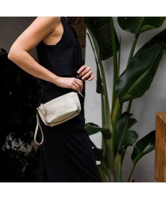 Bolso pequeño de piel color blanco