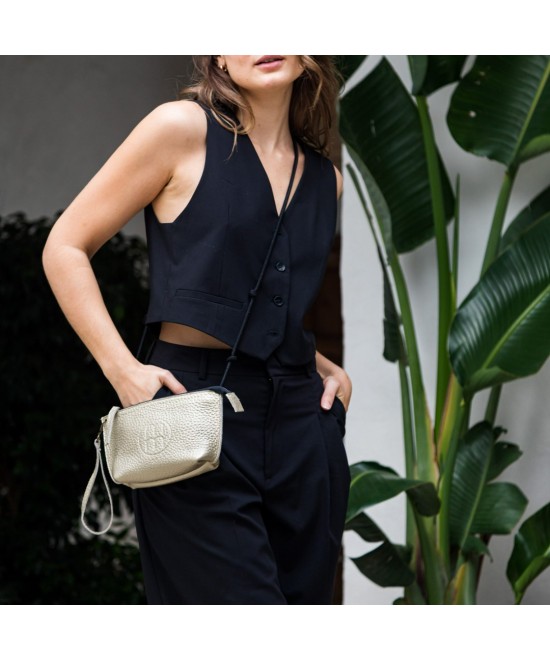 Bolso pequeño de piel color blanco