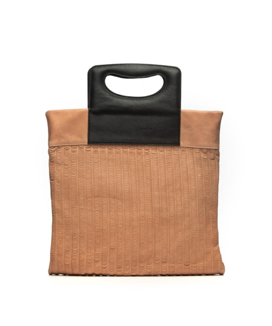 Original engraved leather bag with padded handle.