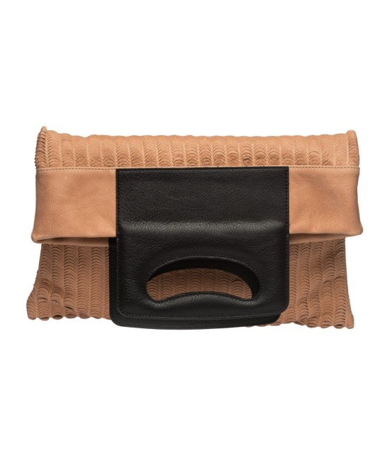 Original engraved leather bag with padded handle.