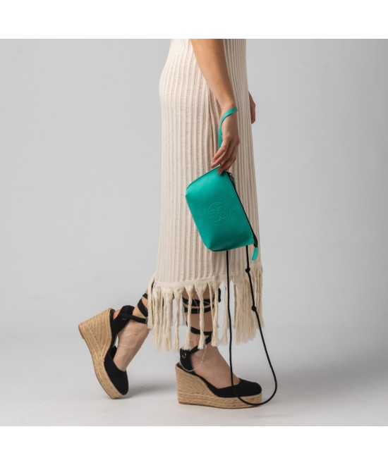 Bolso pequeño de piel color verde