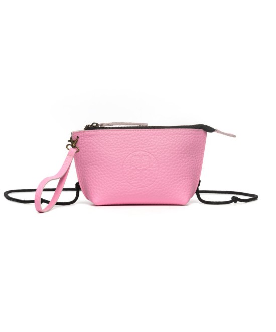 Bolso pequeño de piel color rosa