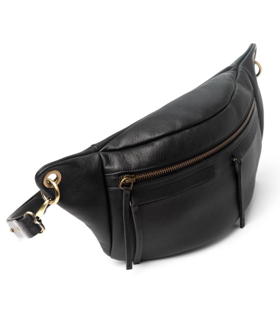 Large backpack type bum bag to cross on the back. Unisex