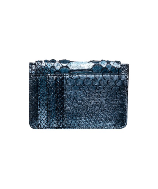 Monedero tarjetero de piel de pitón. Fabricado de forma artesanal en España.
