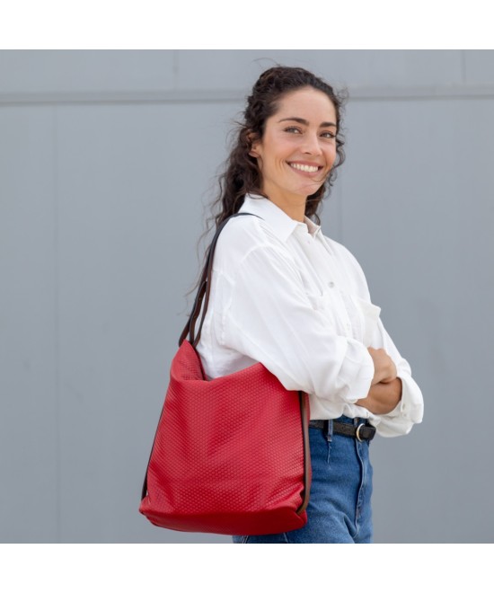 Bolso mochila color rojo